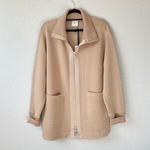 NWT Varley Niamh Zip Through Brown Doublesoft Turtleneck Jacket